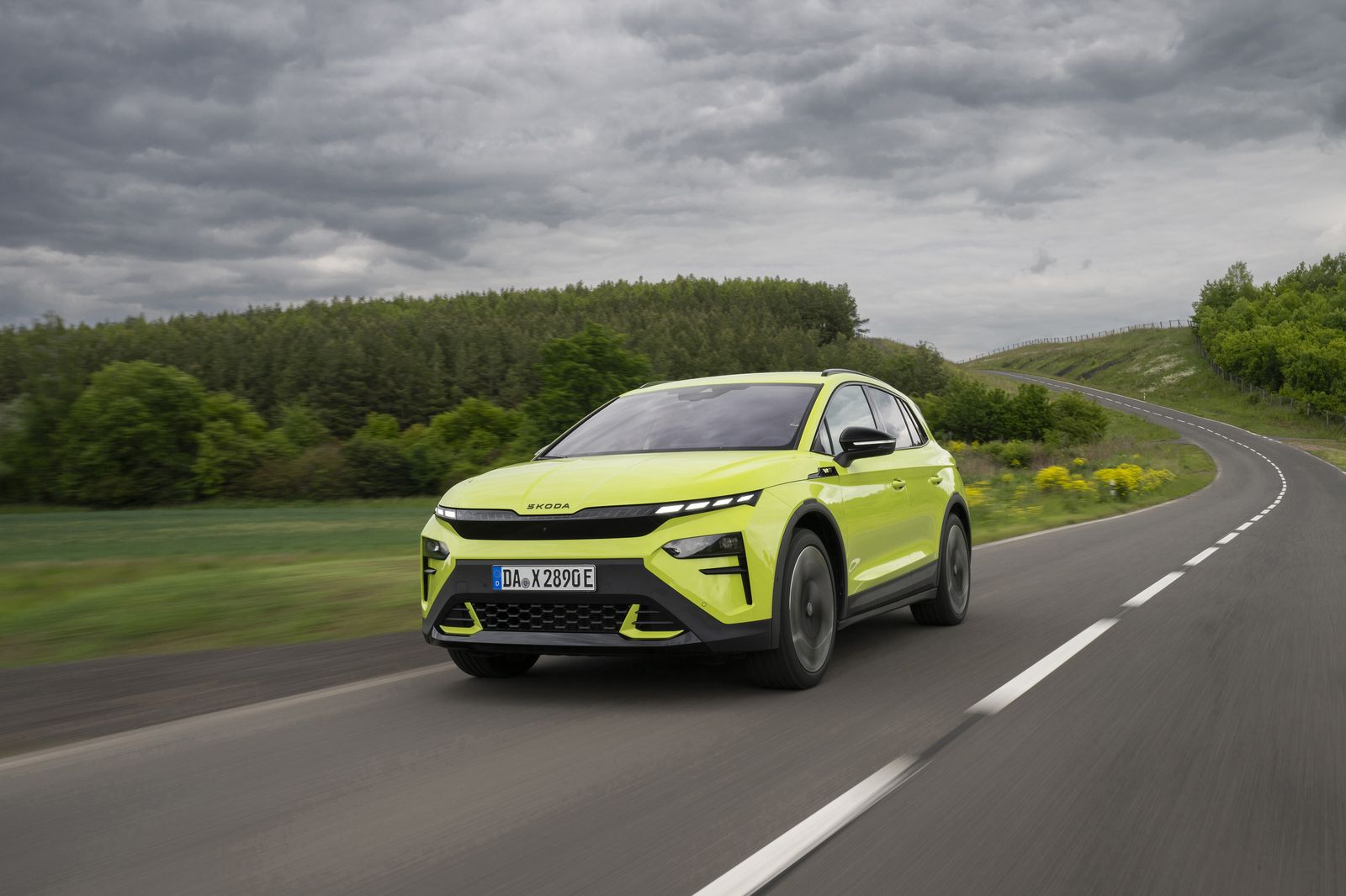 Škoda Elroq RS set skråt forfra